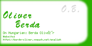 oliver berda business card